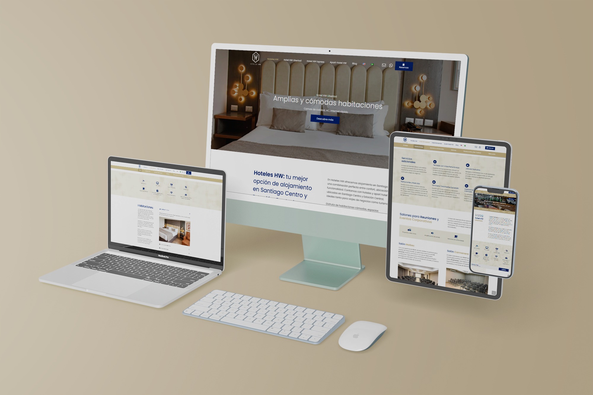 Sitio web Hoteles HW